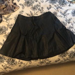 Abercrombie and Fitch pleated fake leather mini skirt